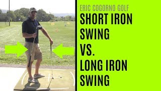 F The Difference Between A Short Iron Swing And A Long Iron Swing