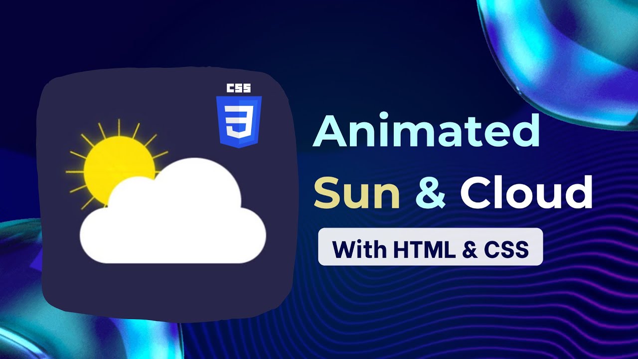 Animated Sun & Cloud with CSS | Tonsomar - YouTube
