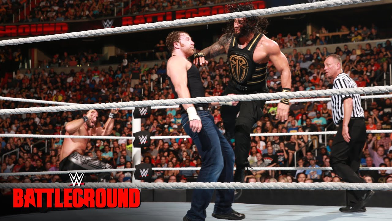 Dean Ambrose Vs Roman Reigns Vs Seth Rollins Wwe Title Triple