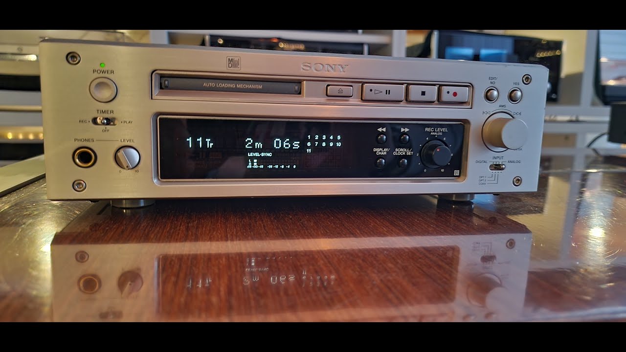 SONY MDS-J3000ES mini disc recorder high fidelity -test- - YouTube