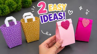 2 Easy Paper Bag Ideas 🎁 | DIY Gift Bags from Paper