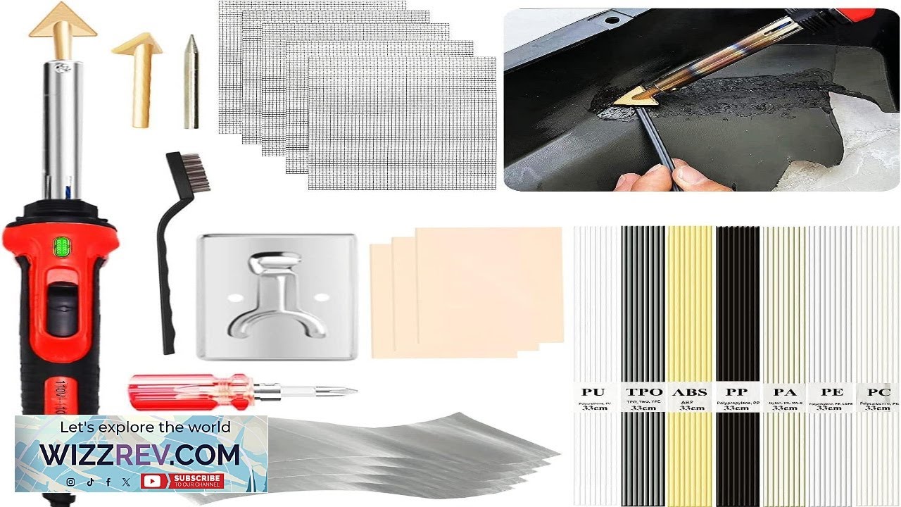 100W Plastic Welder 2 in 1 Plastic Welding Kit with Soldering Iron Tips