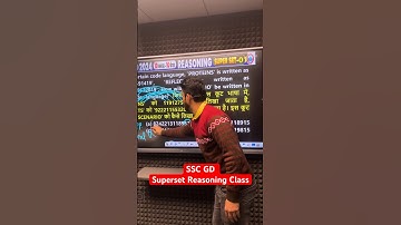SSC GD Superset Reasoning Class by Rahul Sharma Sir #rojgarwithankit