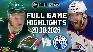 Edmonton Oilers Vs Minnesota Wild Full Game Highlights Oct 20, 2026 NHL 27