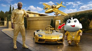 GTA V: Franklin &amp; Shinchan won a golden supercar &amp; pure gold bars#mrprashu #prashugamer #shinchan