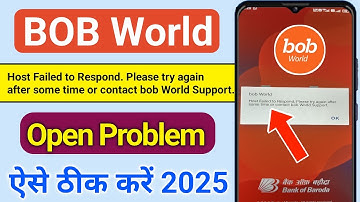 Host Failed to Respond. Please try again after some time or contact bob World Support 2025