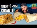 BURRITO GIGANTE de +10KG RELLENO DE HAMBURGUESAS Y QUESO *COMIDA GIGANTE*