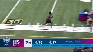 Calijah Kancey from Pitt ran a 4.67 in the 2023 NFL draft combine 😳