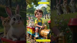 Dyah Purwaningrum, naik kereta api di taman #animals #indosatedukasi #faktaunik #kelincikreatif