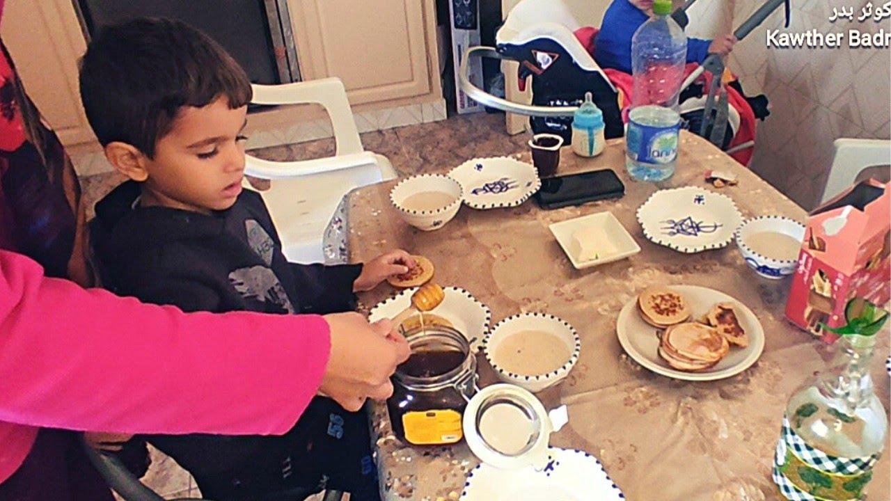 أكل الأبطال 💪 عصيدة شوفان بالتمر 🥣 سمكة الميرلون 🐟 بان كيك بالشوفان 🥞