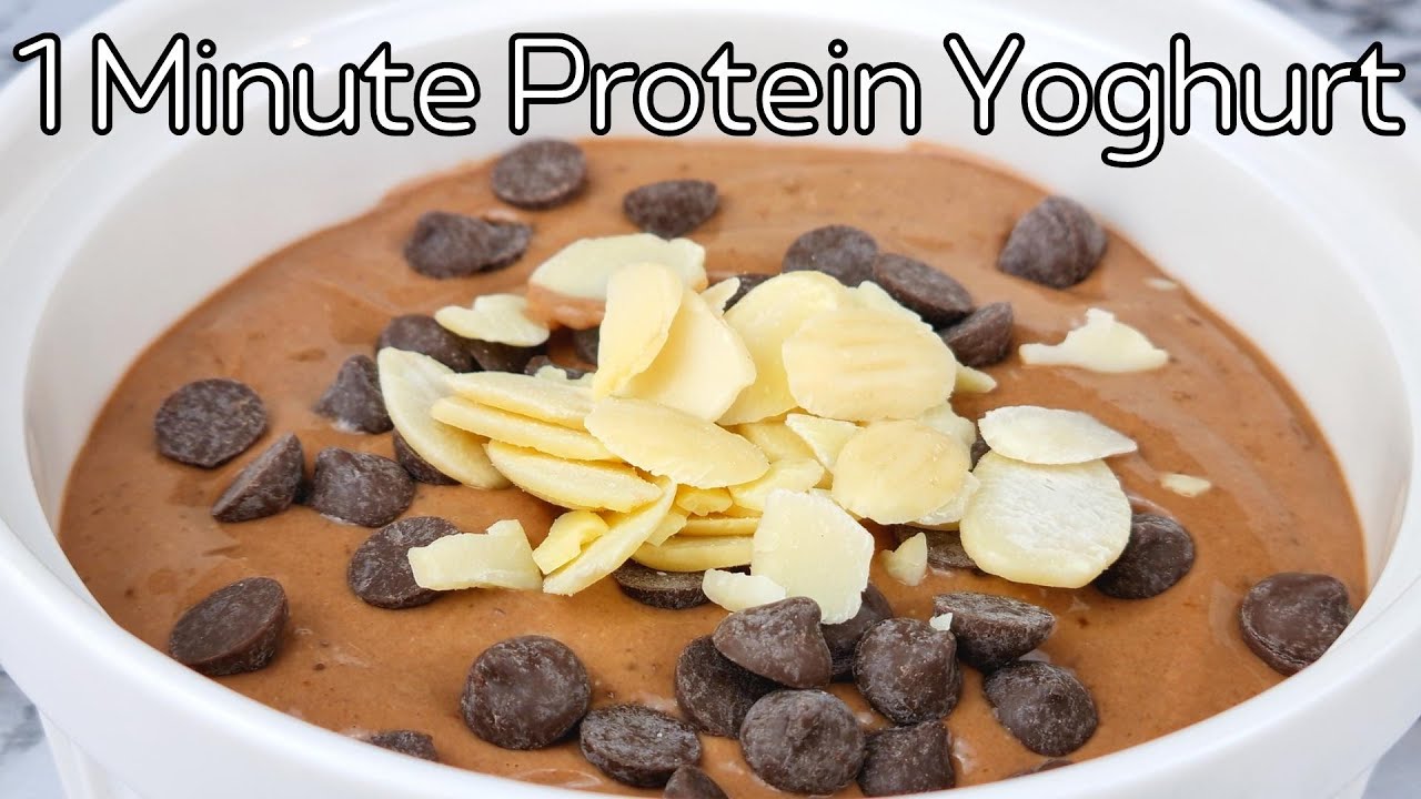 1 Minute High Protein Yogurt | Triple Chocolate Flavor - YouTube