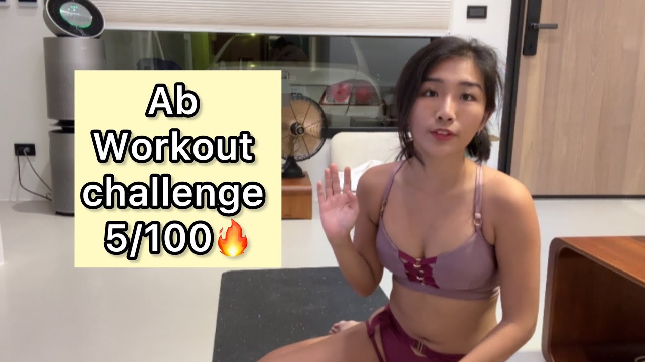 Ab workout 005/100 with Bunnybrownie - YouTube