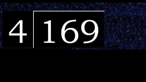 Divide 169 by 4 , decimal result  . Division with 1 Digit Divisors . How to do