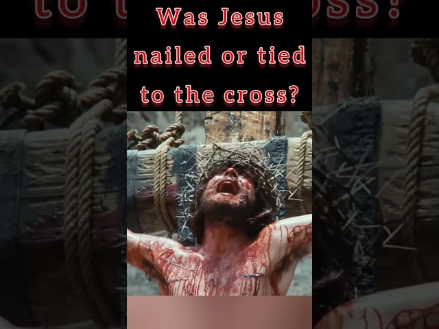 Was Jesus nailed or tied to the cross? - #crucifixion #crucified #jesus #agony class=