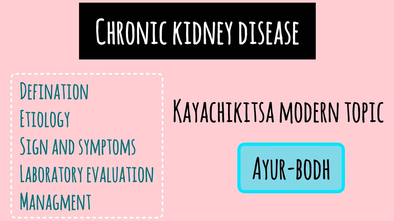 Chronic kidney disease (CKD) KAYACHIKITSA Modern topic cover