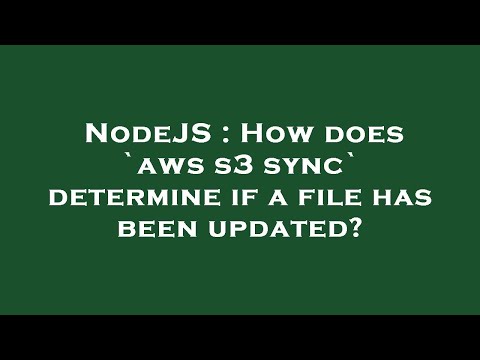 Vídeo: Com funciona s3 sync?