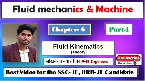 Fluid kinematics || part-1 || chapter-6 || ssc-je, rrb-je || FM
