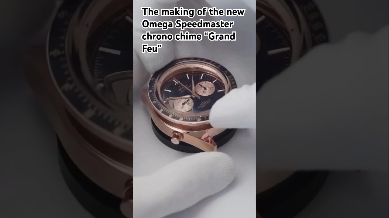 Omega SpeedMaster Chrono Chime with "Grand Feu" enamelled blue aventurine dial. Priced $600,000.00