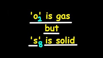 oxygen is gas but sulphur is solid #yashsirchemistry