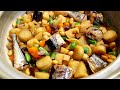 Món Nhật "Đậu nành hầm rau củ và cá" (Gomoku mame). Món ăn tốt cho sức khỏe 💪