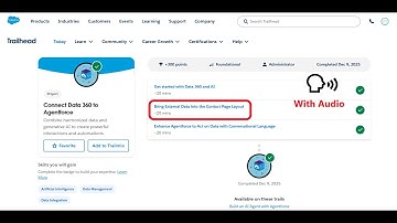 Bring External Data into the Contact Page Layout | Connect Data 360 to Agentforce | Trailhead
