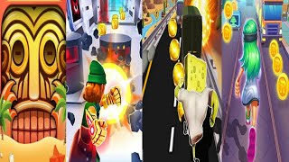 Street Rush - Running Game VS MetroLand  VS Subway Sponge Neighbor Dash VS Endless Temple Gameplay screenshot 3