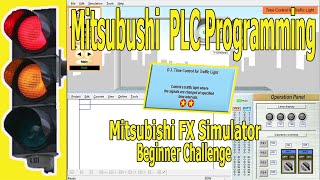 Mitsubishi FX Trainer Beginner Challenge D-3 Tutorial Part 1/Mitsubishi PLC Simulator/GenezzzTV