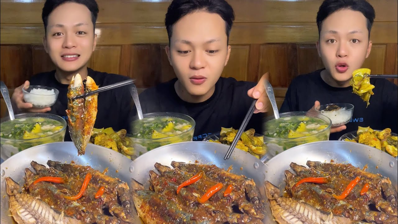 Cơm nhà 3 món - Cá Nục Kho Rim Ớt, Cải Chua Xào, Canh Chua Cá Thác Lác ăn hao cơm | Ăn Cùng Vương