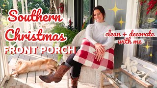 SOUTHERN PORCH CHRISTMAS Decorate With Me 2023 // Front Porch Christmas Decorating
