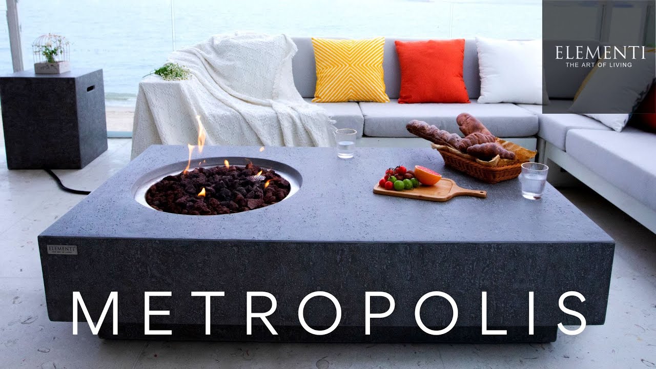 Stôl METROPOLIS s horiacim ohniskom