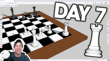 Learn SketchUp in 30 Days DAY 7 - Chess Board and Pieces!