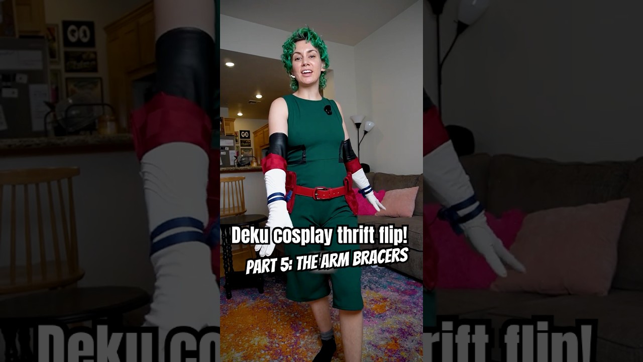 ⚠️ PART 5: an EASY way to make arm bracers for cosplays ⚠️ #myheroacademia #thriftflip #dekucosplay
