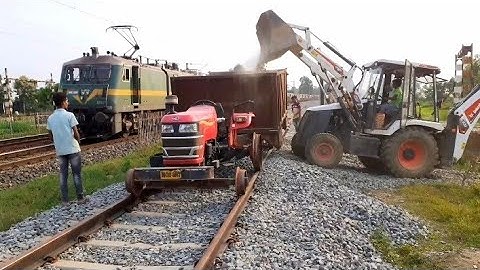 Mahindra Yuvo Tractor Running On Railway Track | Tractor JCB Video