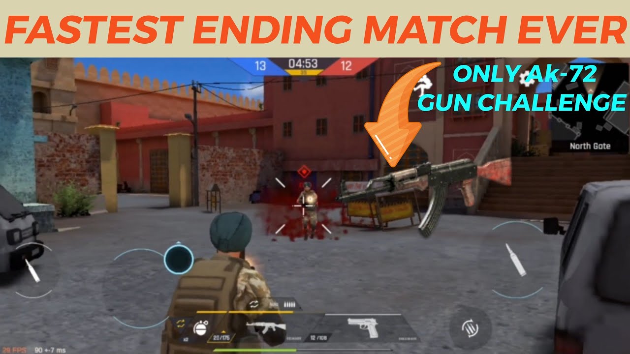 only ak 72 gun challenge// faug free for all modes gameplay// faug 1vs9 gameplay// faug ak gun king