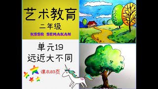 KSSR SEMAKAN 二年级艺术教育－单元19 远近大不同（水彩风景画) PENDIDIKAN KESENIAN TAHUN 2 TOPIK 19 TEKNIK WATER COLOUR