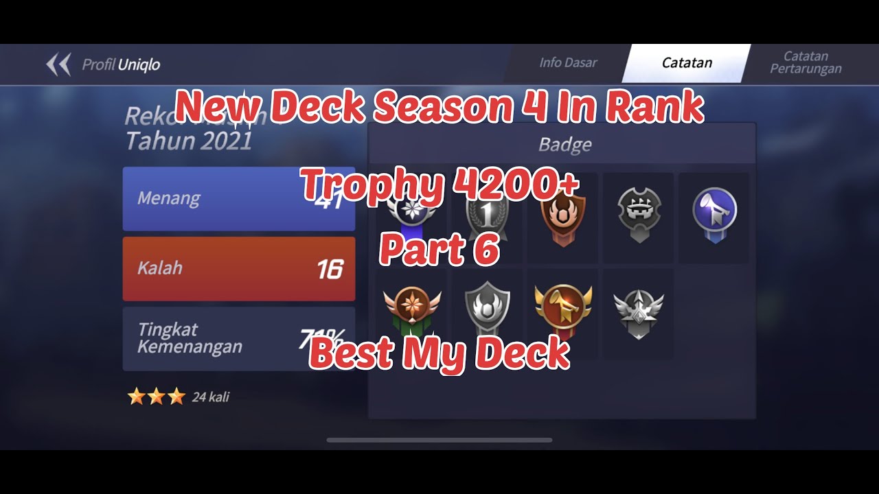 New Deck Uniqlo In Rank Trophy 4200+ F2P | Summoner War Lost Centuria