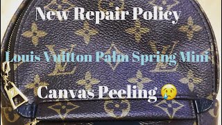 Pandemic Repair Policy ' 2020 👜 . Louis Vuitton Palm Spring Mini . Canvas  Peeling 😢 