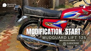 Honda 125 Mudguard Lift || Modification Start || #viral #vloging
