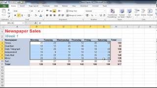 #12 Learn Excel 2010 Series-2 - Adding Borders and Colour to Cells