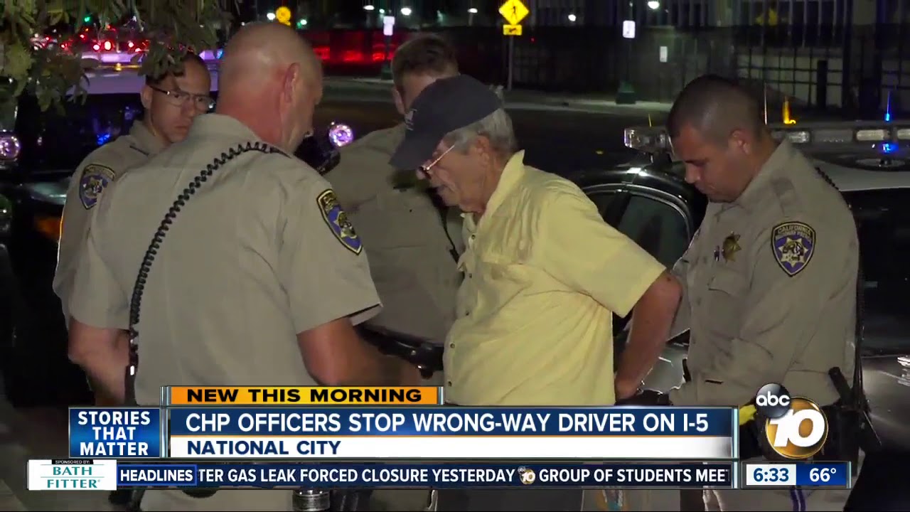 CHP officers stop wrong-day driver on I-5 - YouTube