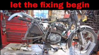 engine work on the old honda 250 trials bike, engine work on the old honda 250 trials bike,