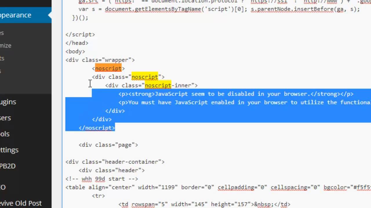 Do I Need A Noscript Tag On My WordPress Website YouTube do-i-need-a-noscript-tag-on-my-wordpress-website-youtube