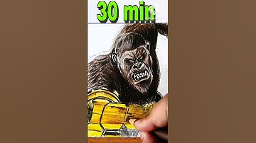Drawing KONG in 30 sec, 3 min, 30 min | Godzilla x Kong: The new Empire 2024