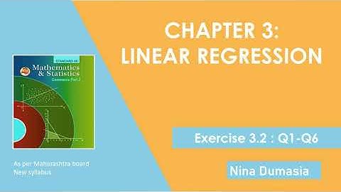 12th Commerce Linear Regression | Exercise 3.2 Part 1 (Q1-Q6)
