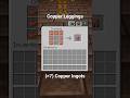 How to CRAFT COPPER LEGGINGS! 🛡️ Armor Burst #7 #Minecraft #Shorts