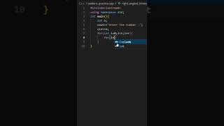 "🔥 Right Angled Triangle Pattern in Just 4 Lines! |C++ Coding Day 12 #shorts#cpptutorial#codejourney