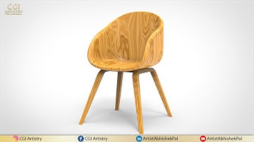 Stylish Wooden Chair || 3D Model || Keyshot 9 Rendering || Maya 2020