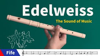 Fife Tutorial - Edelweiss from The Sound of Music + Sheet music -Yayoi FLUTE Resimi