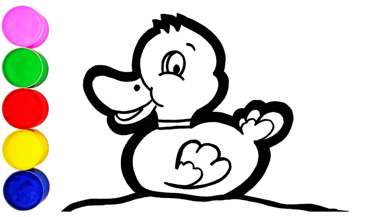 Ente Zeichnen und Malen für Kinder Farben Lernen auf Deutsch - YouTube