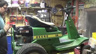 putting a new motor in a john deere 56 lawn mower pt 2